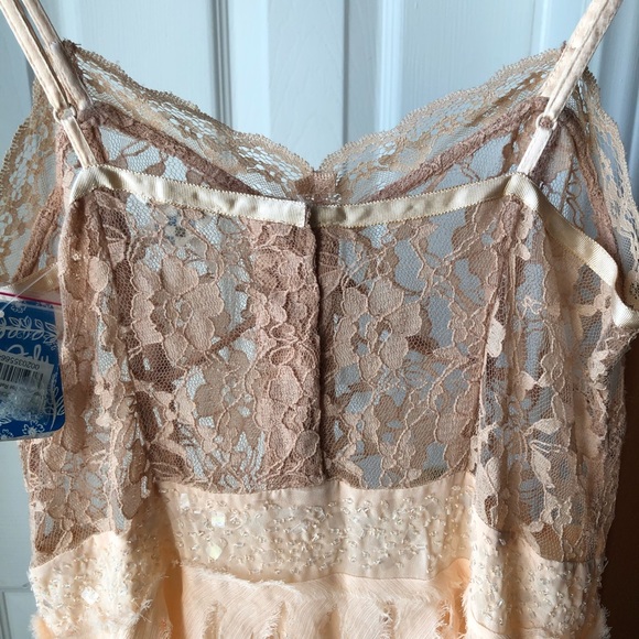 Free People Lace Sequined Ombré Feather Dress - Picture 9 of 9